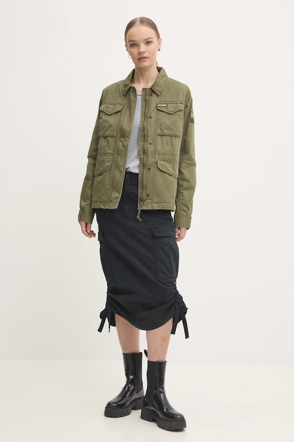 Superdry szoknya W7210336A.AFB sötétkék AW24