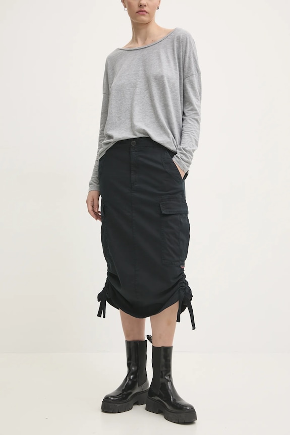 Superdry szoknya sötétkék W7210336A.AFB