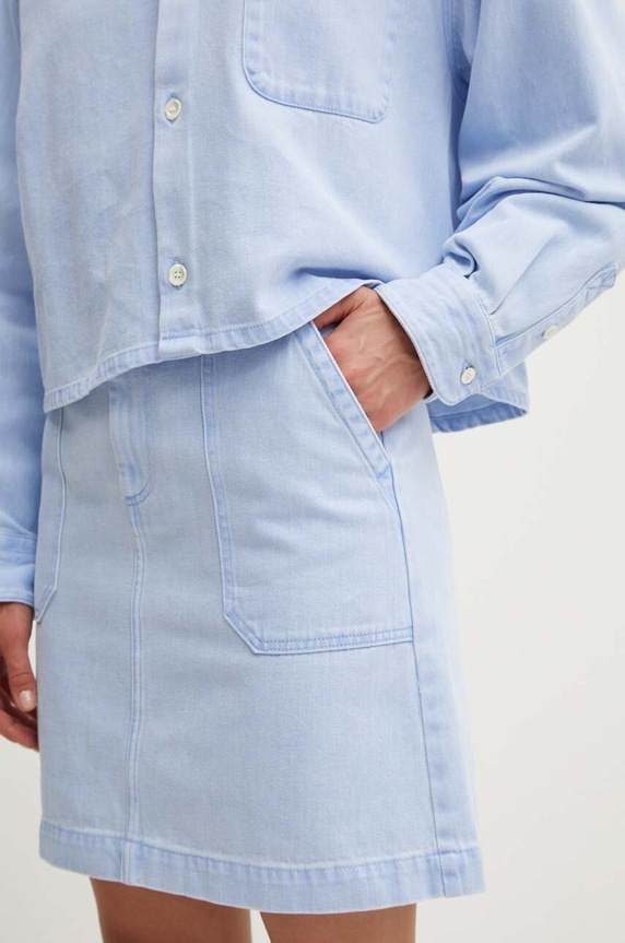 Rifľová sukňa A.P.C. jupe lea modrá COGZS.F06299