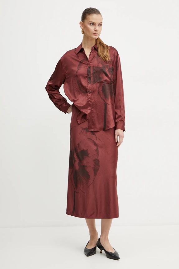 MAX&Co. spódnica 2426106034200 bordowy AW24