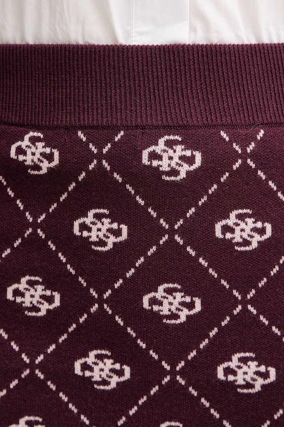 Suknja s primjesom vune Guess SARAH ljubičasta W4BD0S.Z3JD2