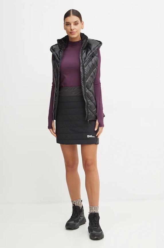 Jack Wolfskin fustă sport Alpspitze A61776 negru AW24