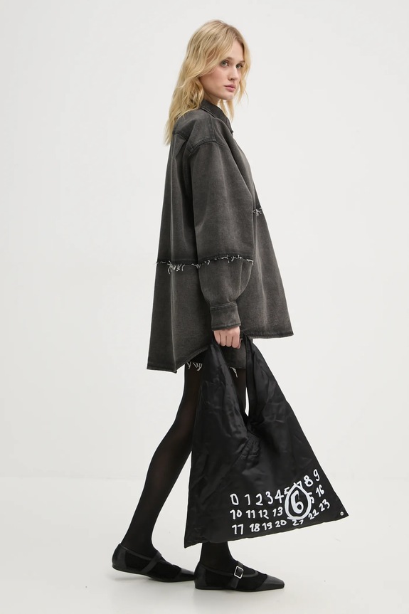 MM6 Maison Margiela spódnica jeansowa S62ME0011.S30848 szary AW24