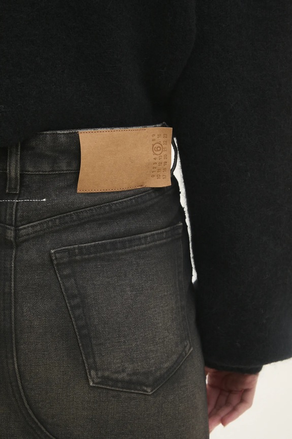MM6 Maison Margiela fusta jeans gri S62ME0011.S30848
