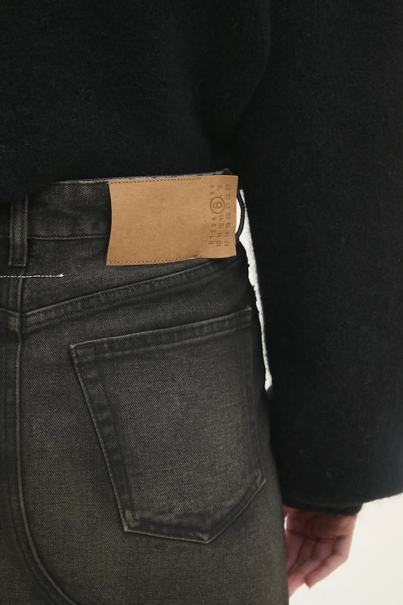 MM6 Maison Margiela fusta jeans gri S62ME0011.S30848