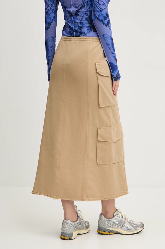 Odzież Desigual spódnica bawełniana PRESTON 24WWFK02 beżowy