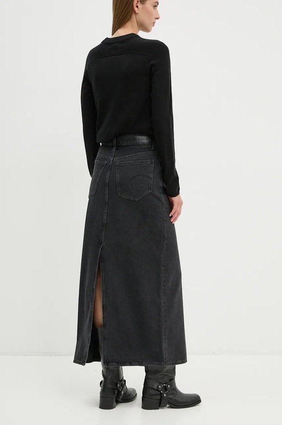 Îmbrăcăminte G-Star fustă din denim D24385.D772 negru