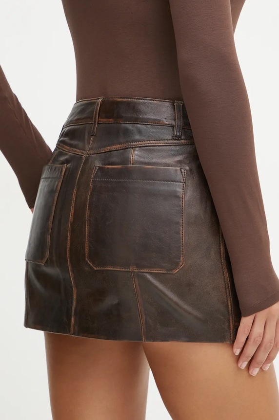 Odjeća Kožna suknja MICHAEL Michael Kors MF470G2F24 smeđa