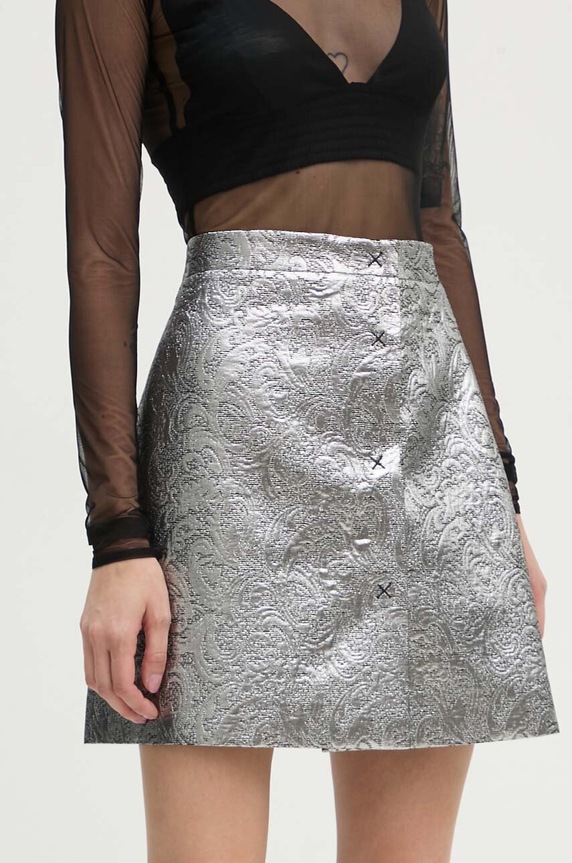MSGM szoknya virág ezüst 3742MDD17.247823