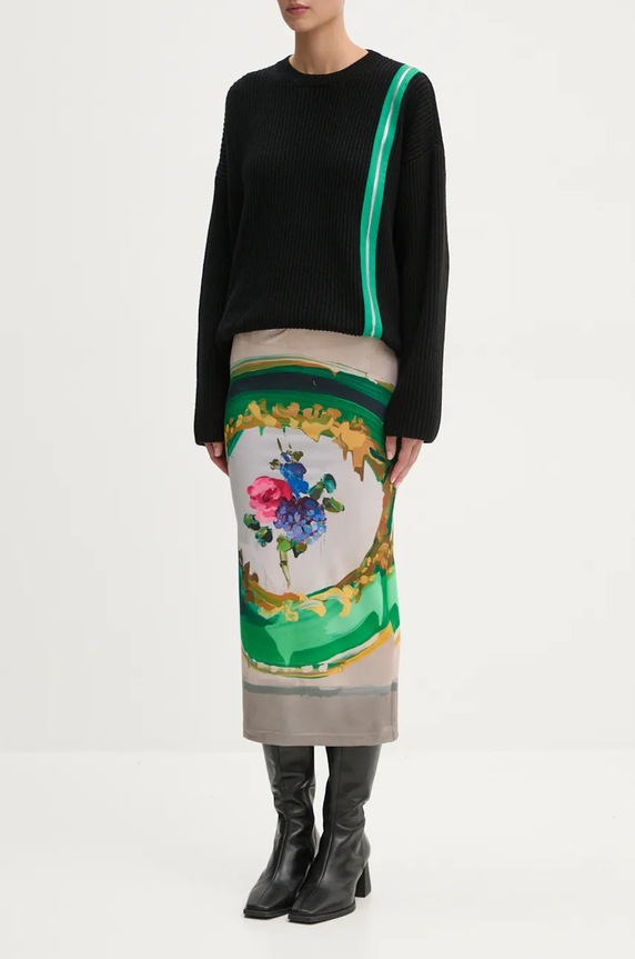 MSGM spódnica wzorzyste beżowy 3742MDD26.247868