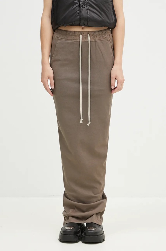 Rick Owens skirt Pull On Pillar Skirt pencil skirt gray DS02D2332.RIG