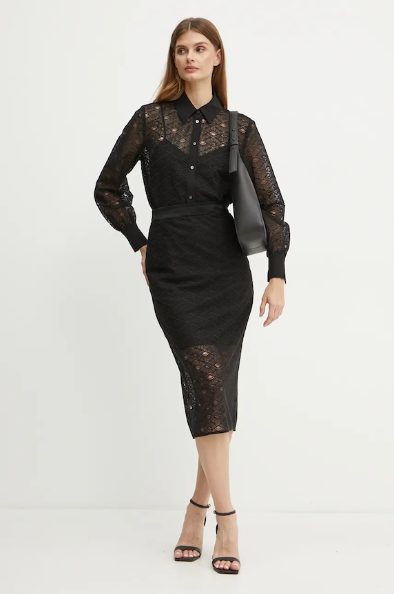 Юбка Karl Lagerfeld 246W1202 чёрный AW24