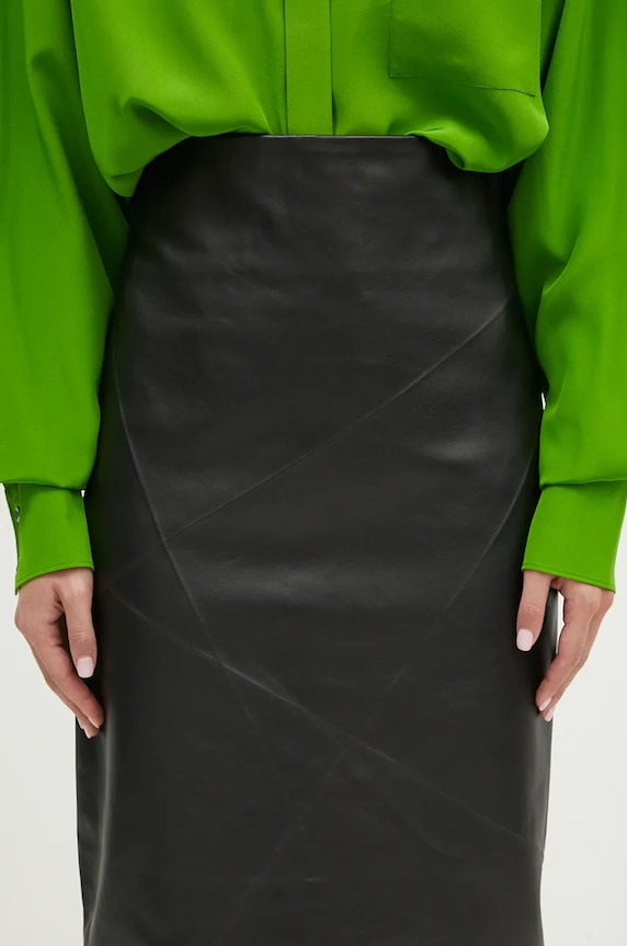 Sportmax spódnica skórzana Albio1234 czarny 2422406033600