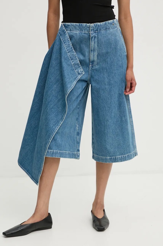 Sunnei denim culottes cotton blue RTWWSKR019