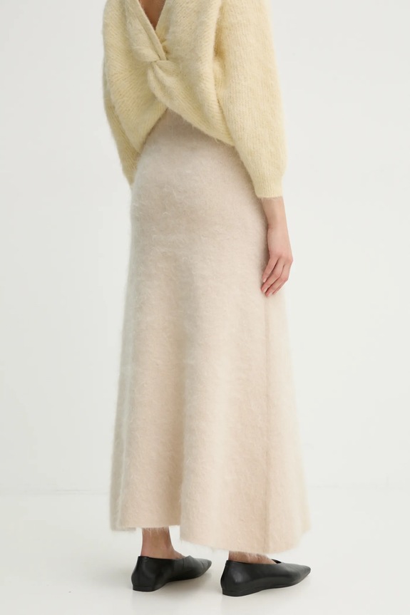 Abbigliamento By Malene Birger gonna in lana CHRISTINA 103027 beige