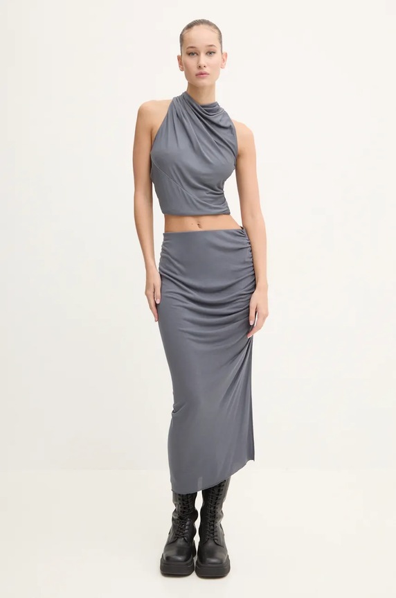 Rick Owens Lilies skirt LI02D5310RV gray AW24