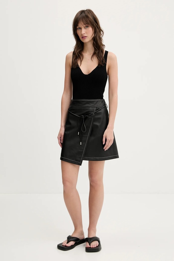 PS Paul Smith spódnica skórzana W2R.286SL.P31161 czarny SS25