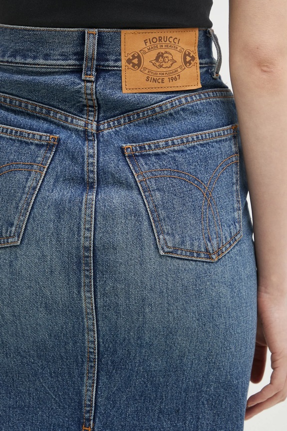 Fiorucci cotton denim skirt Denim Midi W01FPDSK176DN01DN02 navy