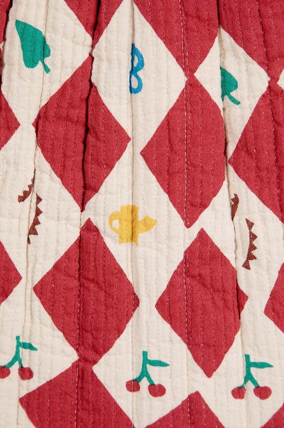 Девочка Детская хлопковая юбка Bobo Choses Harlequin 224AC069 красный