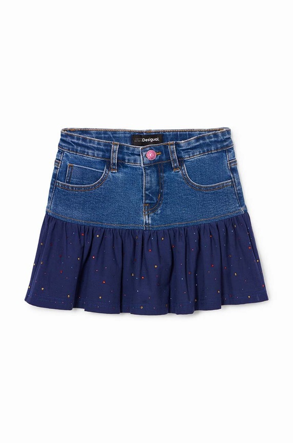 Desigual spódnica jeansowa dziecięca 24WGFD01 granatowy AW24