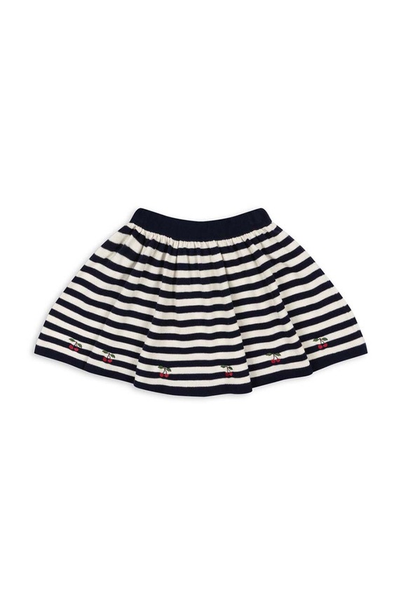 Konges Sløjd fusta din bumbac pentru copii VENTON KNIT SKIRT GOTS curele bleumarin KS101724