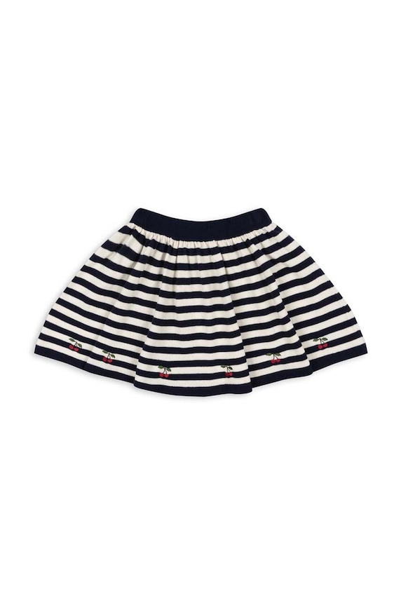 Konges Sløjd fusta din bumbac pentru copii VENTON KNIT SKIRT GOTS curele bleumarin KS101724