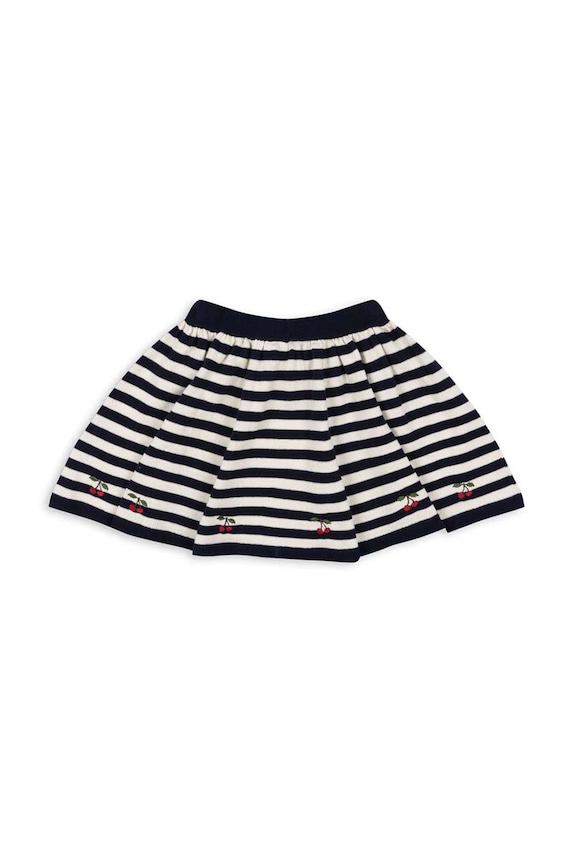 Konges Sløjd fusta din bumbac pentru copii VENTON KNIT SKIRT GOTS KS101724 bleumarin AW24