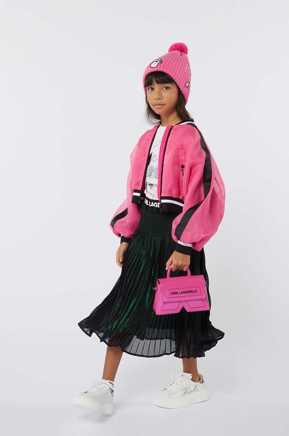 Karl Lagerfeld spódnica dziecięca midi zielony Z30195.114.150