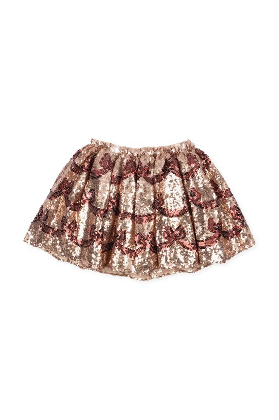 Suknja Konges Sløjd STARLA BOW WOW SKIRT KS102173 zlatna AW24