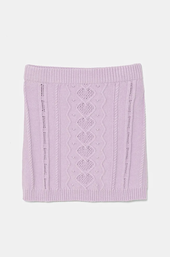 Παιδική μάλλινη φούστα United Colors of Benetton μίνι μωβ 1WUAC000E.G.Seasonal