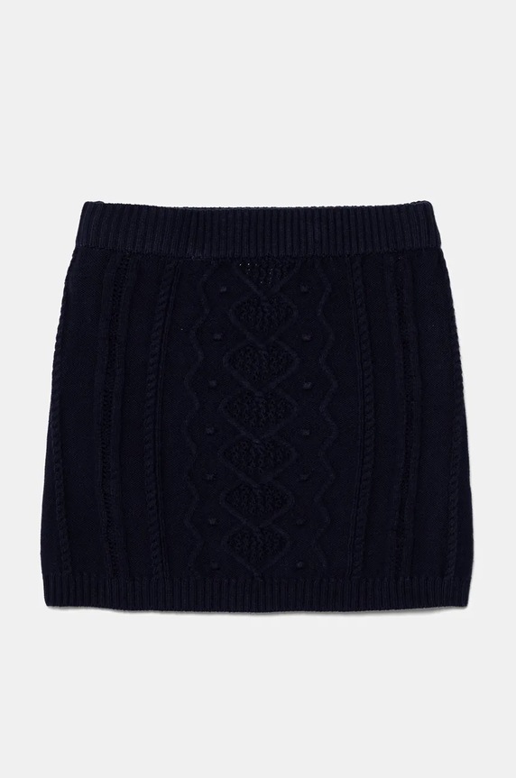 Dječja suknja s dodatkom vune United Colors of Benetton bez uzorka mornarsko plava 1WUAC000E.G.Seasonal