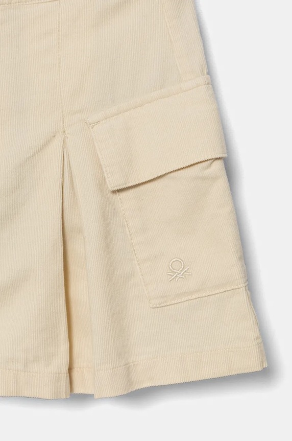 Dievča Detská manšestrová sukňa United Colors of Benetton 4O5GC0021.G.Seasonal béžová