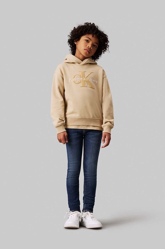 Detské rifle Calvin Klein Jeans SKINNY Planet friendly modrá IB0IB02113.9BYH.128.176