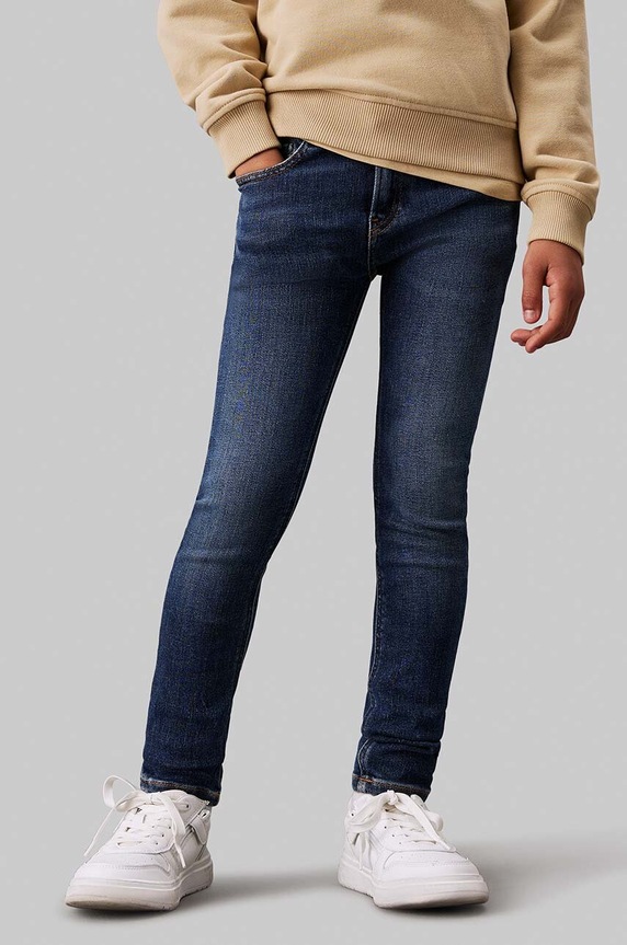 Chlapec Detské rifle Calvin Klein Jeans SKINNY IB0IB02113.9BYH.128.176 modrá