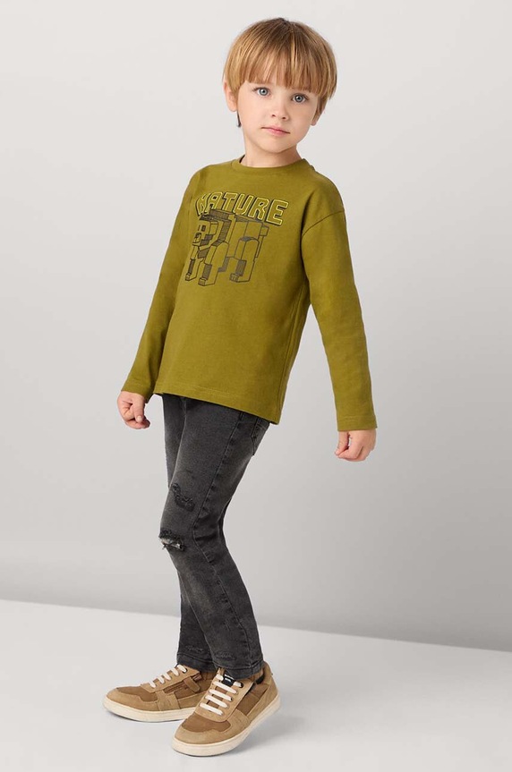Детски дънки Mayoral Joggery denim z przetarciami дънки сив 4538.5F.Mini.9BYH
