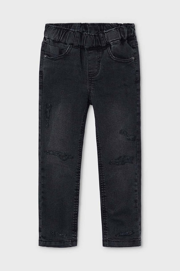 Детски дънки Mayoral Joggery denim z przetarciami 4538.5F.Mini.9BYH сив AW24