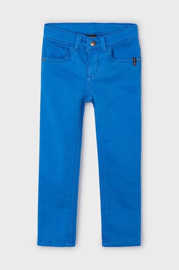 Mayoral pantaloni copii Sponie soft slim fit 4539.5F.Mini.9BYH bleumarin AW24