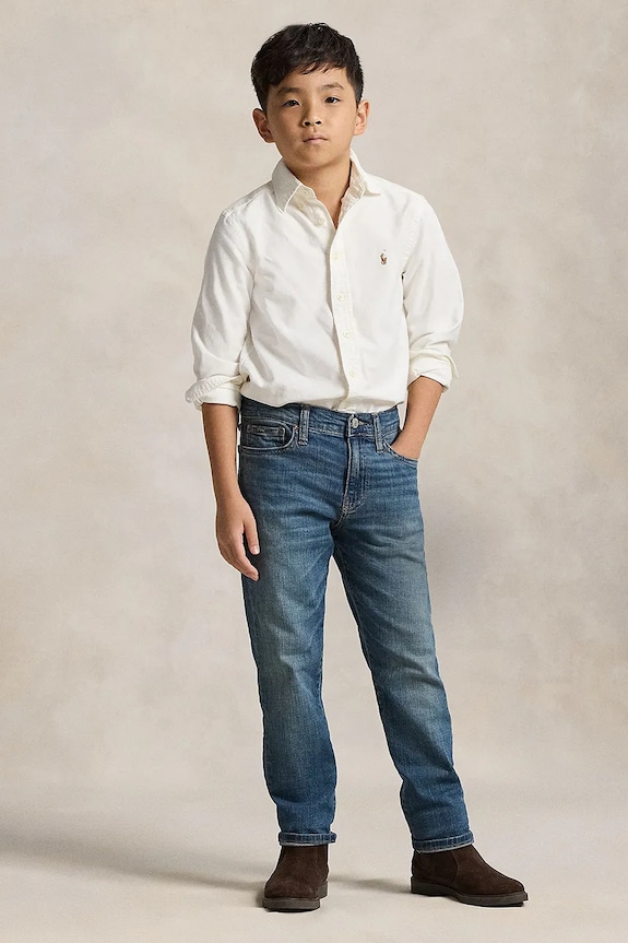 Polo Ralph Lauren jeansy dziecięce z regulacją niebieski 323759991001