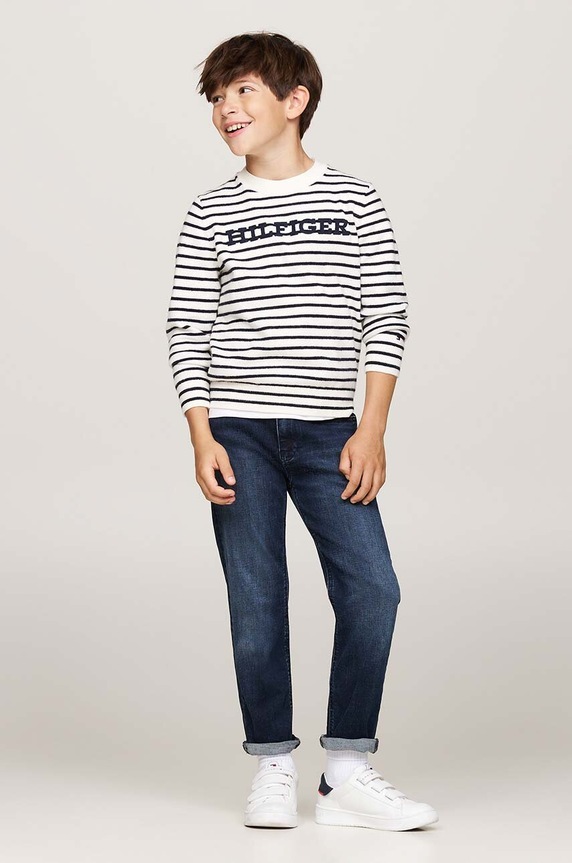 Dječje traperice Tommy Hilfiger SKATER mornarsko plava KB0KB09180.9BYH.128.176