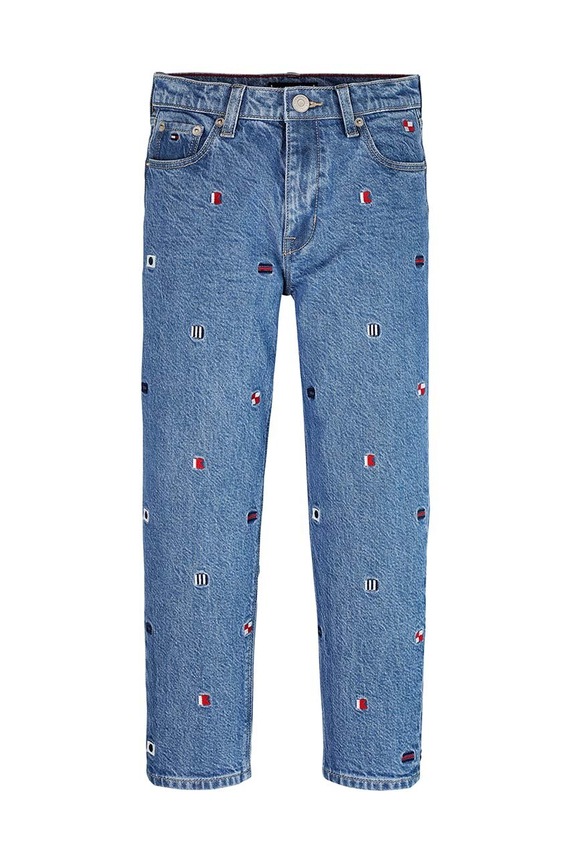 Detské rifle Tommy Hilfiger ARCHIVE FLAGS EMBROIDERED KB0KB09183.9BYH.140.176 modrá AW24