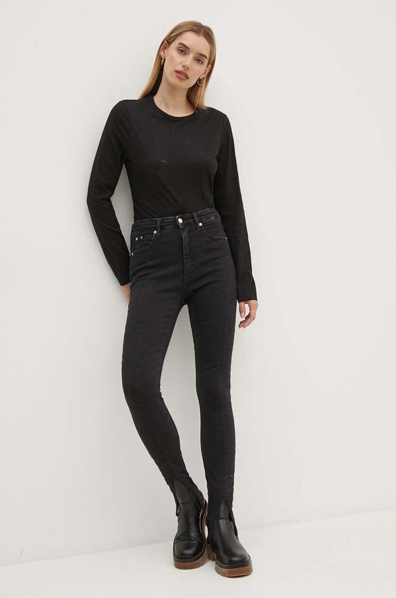 Rifle Calvin Klein Jeans J20J223715 čierna AW24