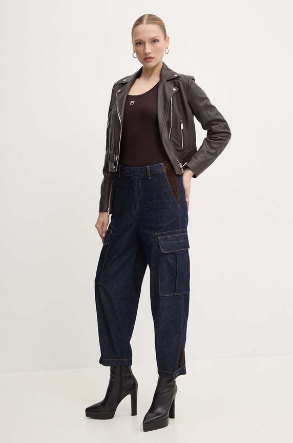 Pinko jeansy 103856.A20N granatowy AW24