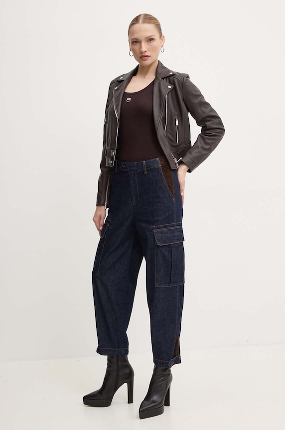 Pinko jeansy 103856.A20N granatowy AW24
