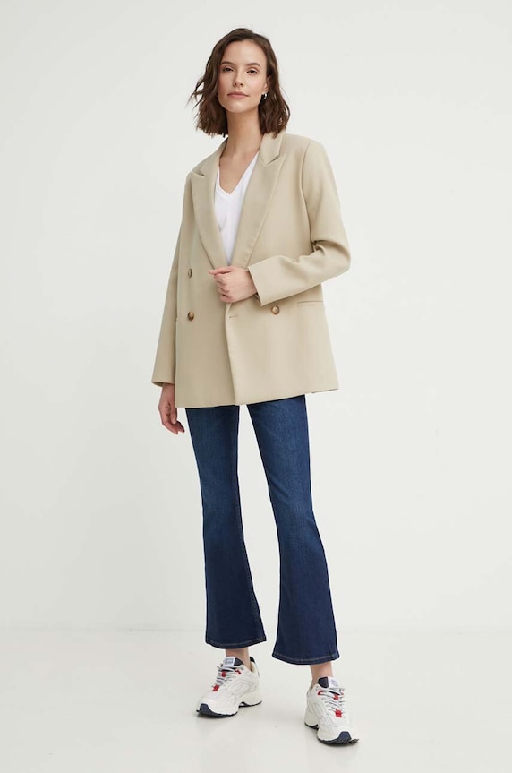 Pepe Jeans jeansy FLARE LW PL204736CU1 granatowy AW24