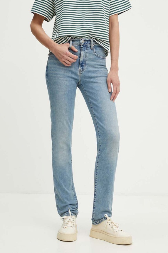 Levi's jeansy 724 HIGH RISE STRAIGHT Planet friendly niebieski 18883