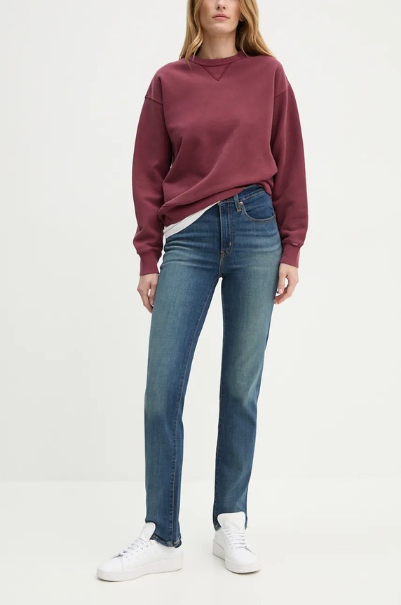Levi's farmer 724 HIGH RISE STRAIGHT Planet friendly kék 18883