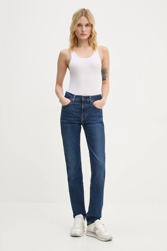 Τζιν παντελόνι Levi's 724 HIGH RISE STRAIGHT 18883 μπλε AA00