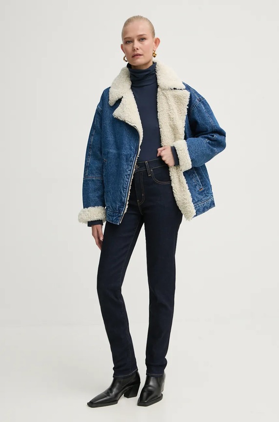 Τζιν παντελόνι Levi's 724 HIGH RISE STRAIGHT 18883 σκούρο μπλε AA00