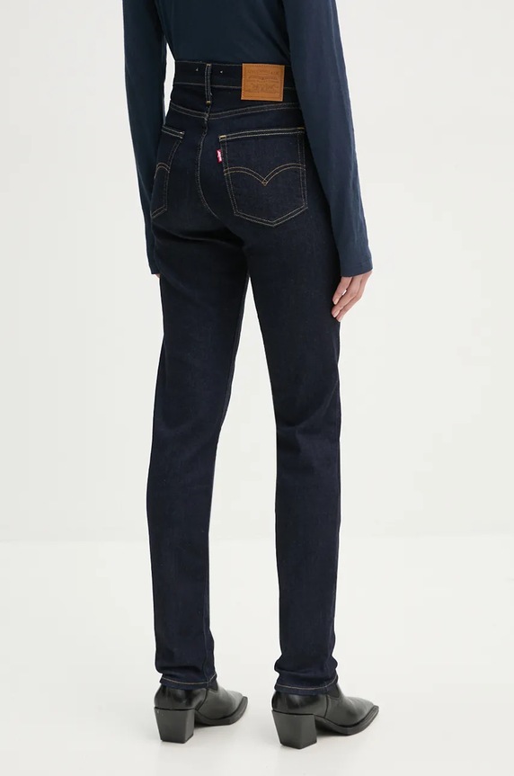 Ρούχα Τζιν παντελόνι Levi's 724 HIGH RISE STRAIGHT 18883 σκούρο μπλε