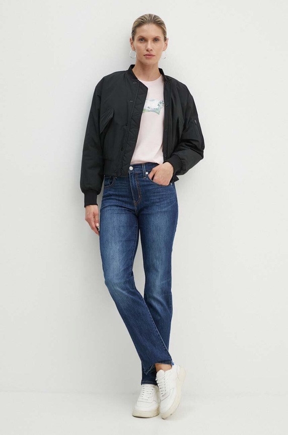 Levi's jeansy 724 HIGH RISE STRAIGHT 18883 niebieski AA00